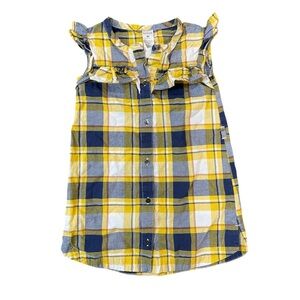 Carters Plaid Yellow, Blue and White Dress